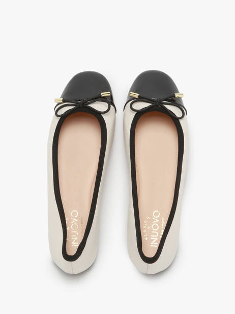 Ballerines En Cuir Inuovo Beige accessoires A94001 vue secondaire 2