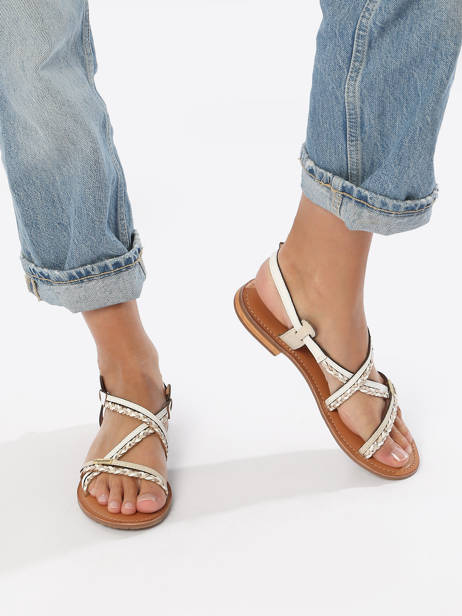 Nu-pieds En Cuir Les tropeziennes Blanc accessoires HOMONGO vue secondaire 2
