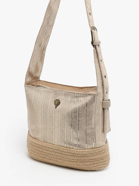 Sac Shopping Guimauve Le voyage en panier Beige guimauve PM750 vue secondaire 2