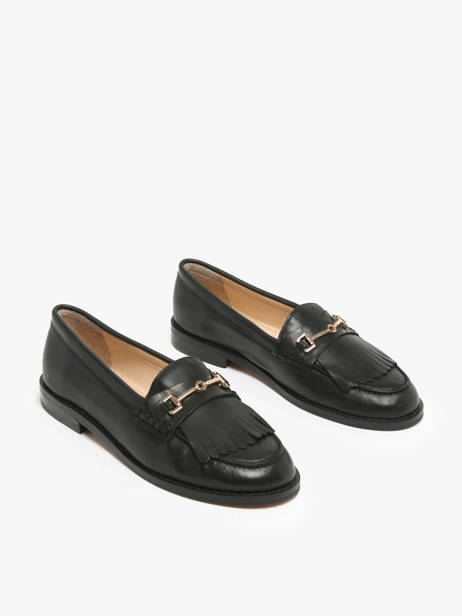 Mocassins En Cuir Inuovo Noir accessoires B01002 vue secondaire 2