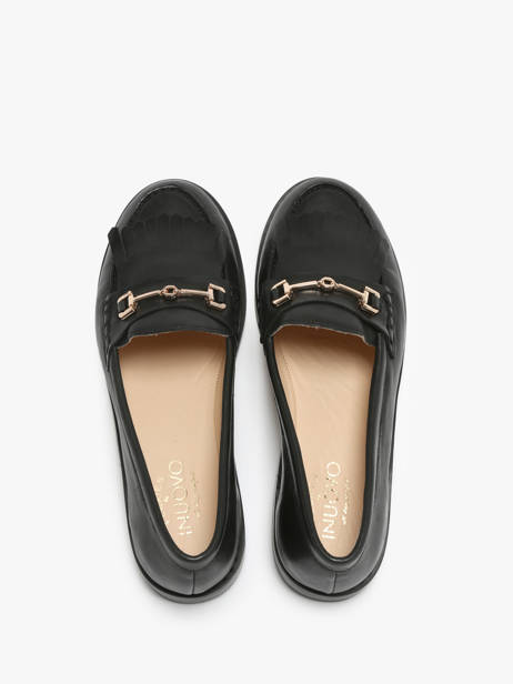Mocassins En Cuir Inuovo Noir accessoires B01002 vue secondaire 3