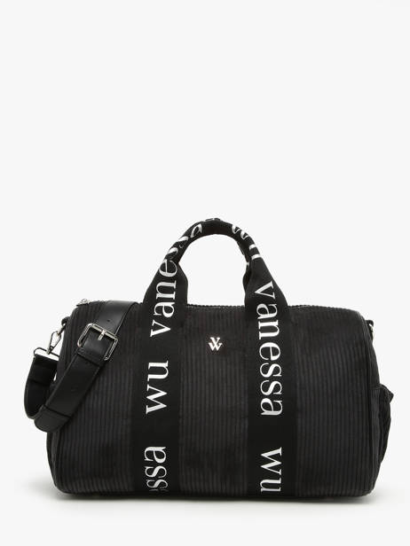 A4 Size Shoulder Bag Velours Vanessa wu Black velours MA0085