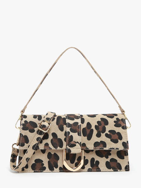 Sac Porté épaule Velvet Leopardo Cuir Milano Multicolore velvet leopardo VL24066