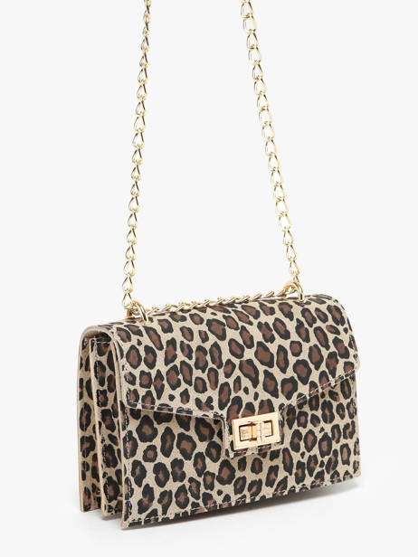 Sac Bandoulière Velvet Leopardo Cuir Milano Multicolore velvet leopardo VL21121 vue secondaire 2