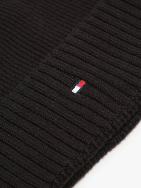 Bonnet Tommy hilfiger Noir th flag AM12796 vue secondaire 1