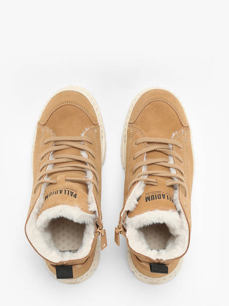 Bottines Pallashock Zip En Cuir Palladium Beige women 74353252 vue secondaire 4