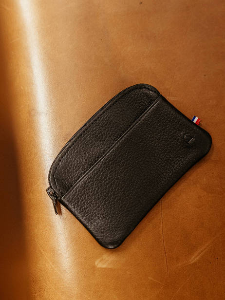 Porte-monnaie Cuir Madras Etrier Noir madras EMAD339 vue secondaire 3