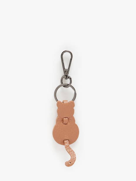 Leather Kitty Keychain Milano Brown caviar CA24125