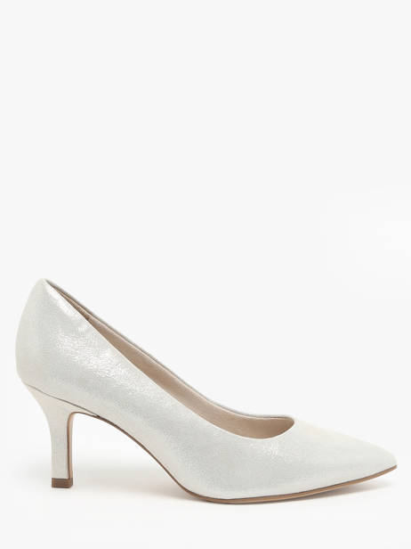 Escarpins En Cuir Tamaris Argent accessoires 41