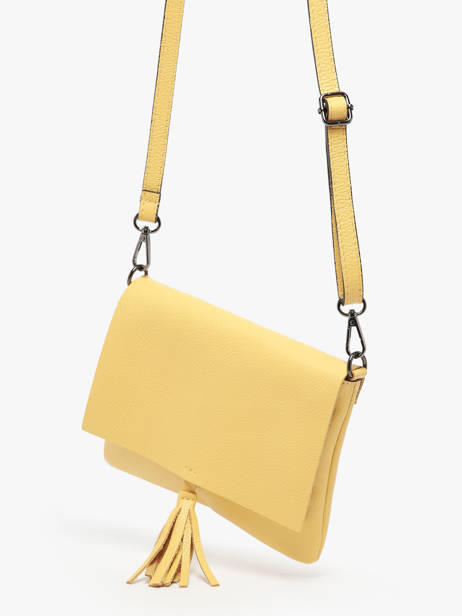 Sac Bandoulière Caviar Cuir Milano Jaune caviar CA22112 vue secondaire 3