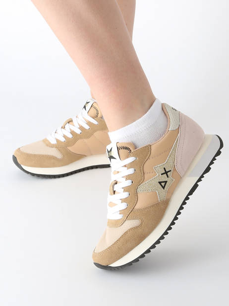 Sneakers Stargirl Glitter Sun68 Beige accessoires Z35212 vue secondaire 1