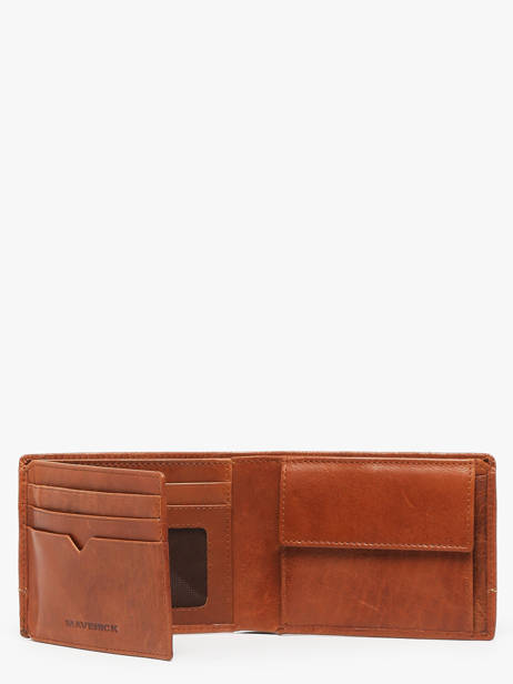 Portefeuille Porte-monnaie Cuir Maverick Marron rough gear MAVRG003 vue secondaire 1