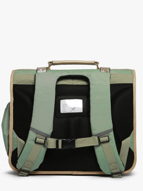 Cartable Enfant 3 Compartiments Cameleon Vert vintage fantasy CA41 vue secondaire 4
