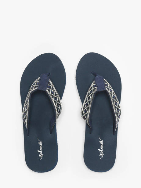 Nu-pieds Isotoner Bleu women 94931