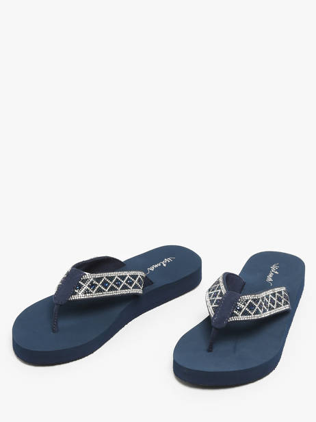 Nu-pieds Isotoner Bleu women 94931 vue secondaire 1