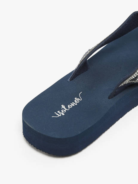 Nu-pieds Isotoner Bleu women 94931 vue secondaire 2