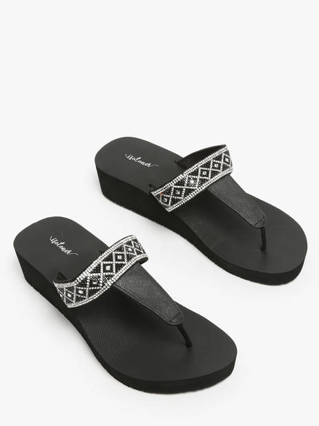 Nu-pieds à Talon Isotoner Noir women 94934 vue secondaire 1
