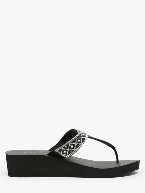 Nu-pieds à Talon Isotoner Noir women 94934 vue secondaire 3