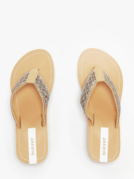 Nu-pieds à Talon Isotoner Beige women 94206