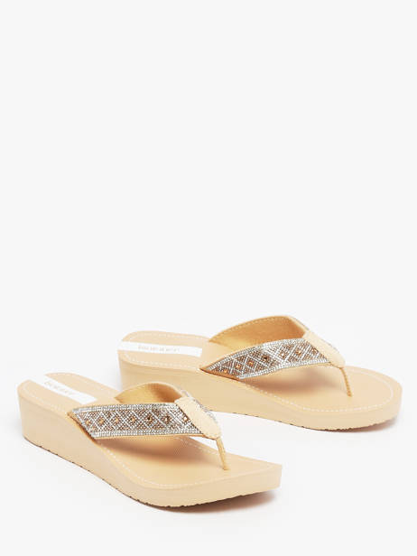 Nu-pieds à Talon Isotoner Beige women 94206 vue secondaire 1
