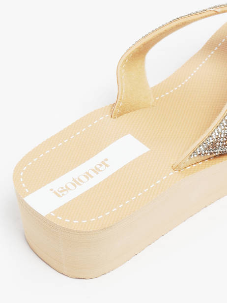 Nu-pieds à Talon Isotoner Beige women 94206 vue secondaire 2