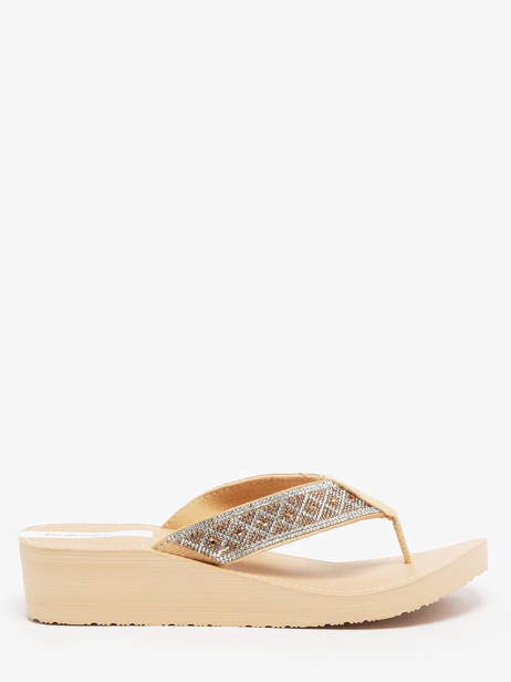 Nu-pieds à Talon Isotoner Beige women 94206 vue secondaire 3