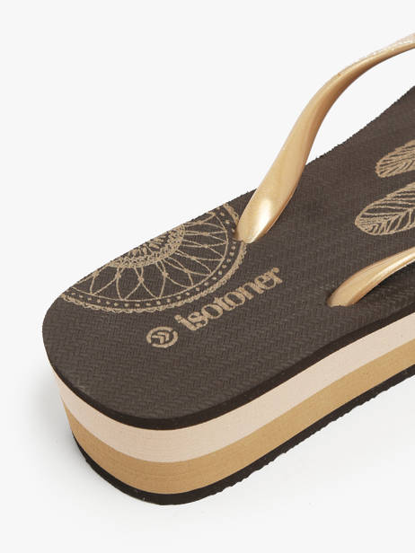 Nu-pieds à Talon Isotoner Marron women 94163 vue secondaire 2