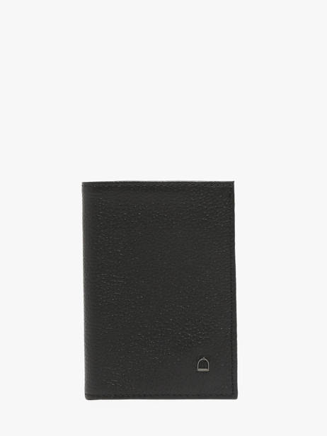 Portefeuille Porte-monnaie Madras Cuir Etrier Noir madras EMAD941