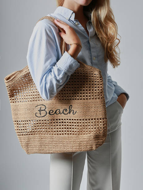 Shoulder Bag Beach Paper Miniprix Beige beach Q637 other view 1