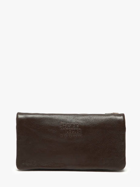 Leather Cow Wallet Basilic pepper Brown cow BCOW96