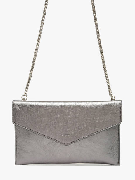 Large Leather Paddock Clutch Bag Etrier Silver paddock EPAD075L other view 3