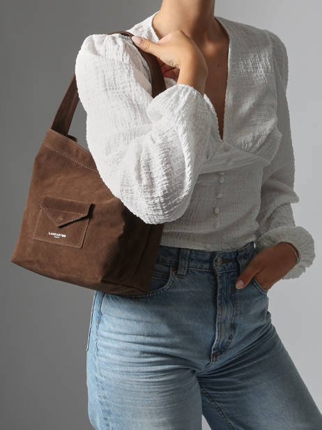Shoulder Bag Suedine Kba Lancaster Brown suedine kba 60 other view 1