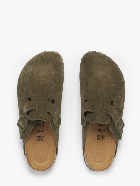 Mules En Cuir Birkenstock Vert women 1024714 vue secondaire 3