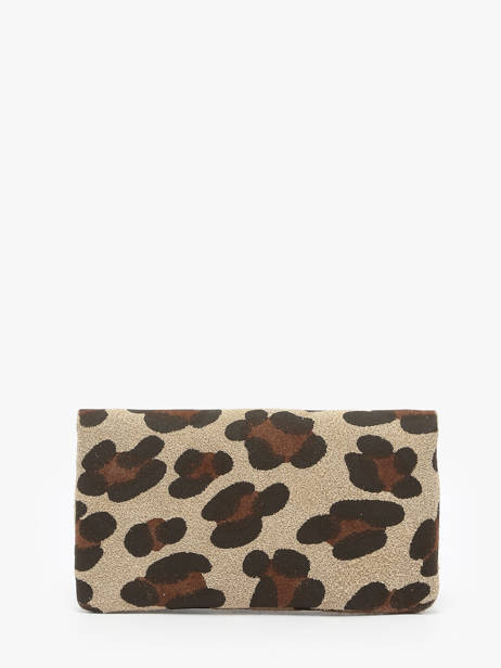 Porte-monnaie Leopard Cuir Milano Beige velvet leopardo VL23113 vue secondaire 2