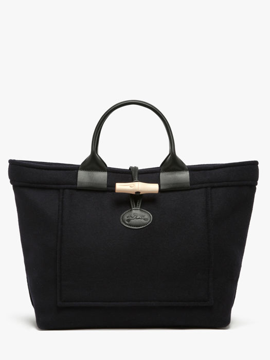 Longchamp Le roseau toile duffle coat Sacs porté main Bleu