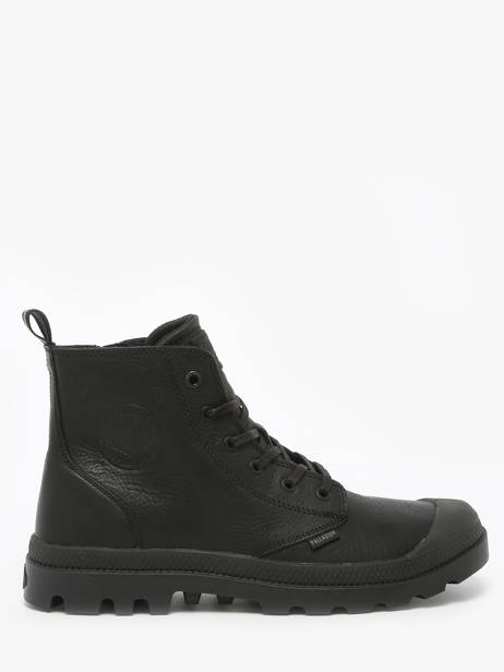 Bottines Pampa Zip En Cuir Palladium Noir men 76888008 vue secondaire 1