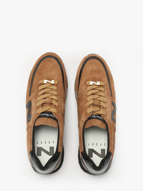 Sneakers En Cuir Nathan baume Marron women 52NS1004 vue secondaire 3