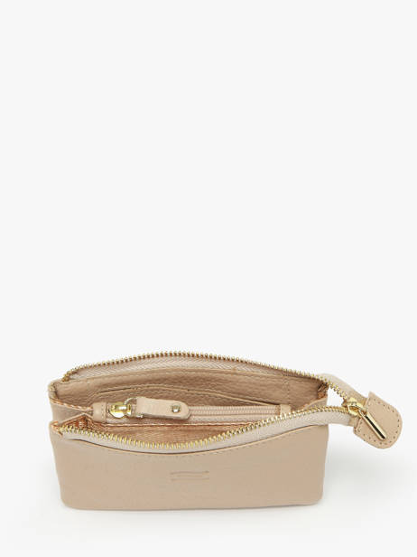 Porte-monnaie Caviar Cuir Crinkles Beige caviar 14538 vue secondaire 1