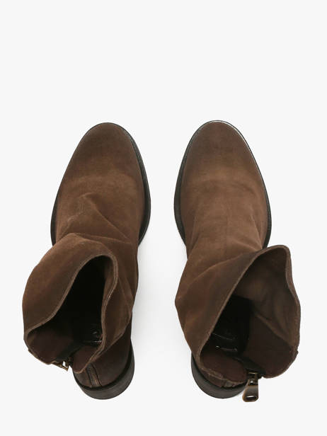 Bottines à Talon En Cuir Metisse Marron women TC2177 vue secondaire 3