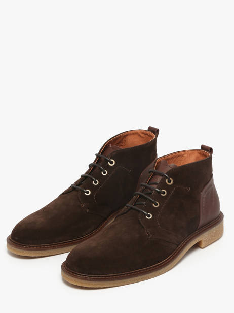 Bottines En Cuir Solex Marron men S3809 vue secondaire 1