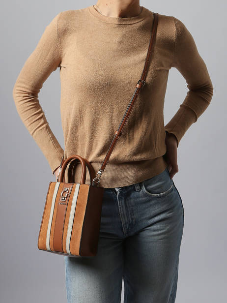 Sac Bandoulière Erenia Cuir Guess Marron erenia SB783875 vue secondaire 1