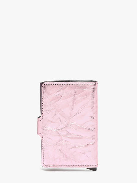 Porte-cartes Mini Wallet Crunch Cuir Secrid Rose crunch MCR vue secondaire 3