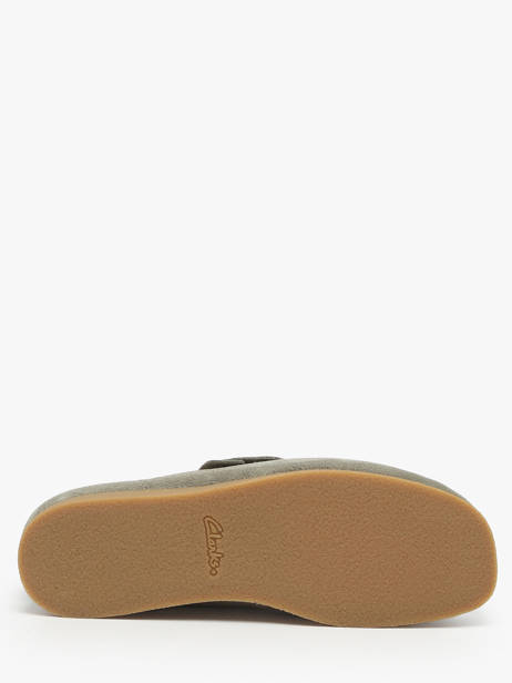 Mocassins Wallabee En Cuir Clarks Vert men 26183447