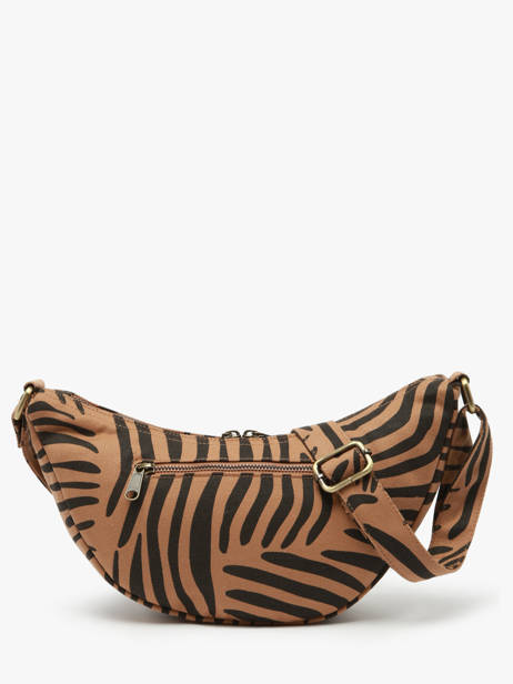 Sac Bandoulière Tigre Coton Hindbag Marron tigre TI vue secondaire 4