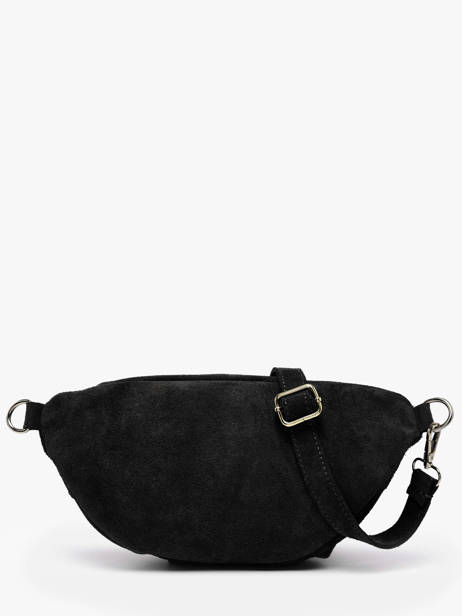 Sac Banane Cuir Milano Noir velvet VE24119O vue secondaire 4
