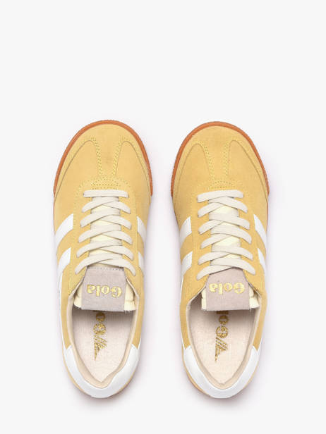 Sneakers En Cuir Gola Jaune women CLB538YA vue secondaire 3
