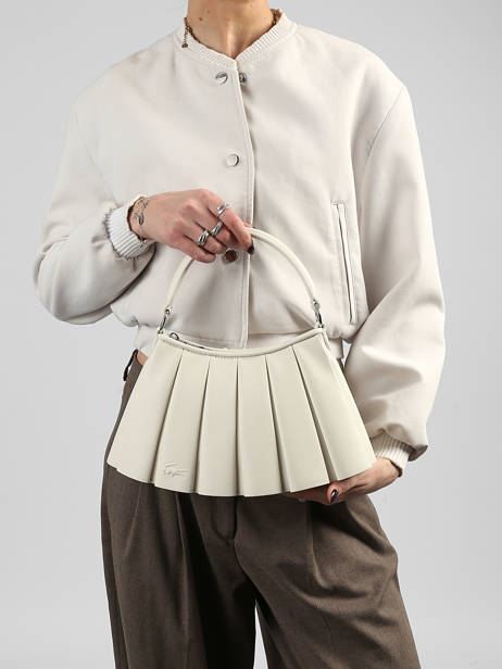 Sac Porté épaule Lenglen Cuir Lacoste Blanc lenglen NU5011DP vue secondaire 1