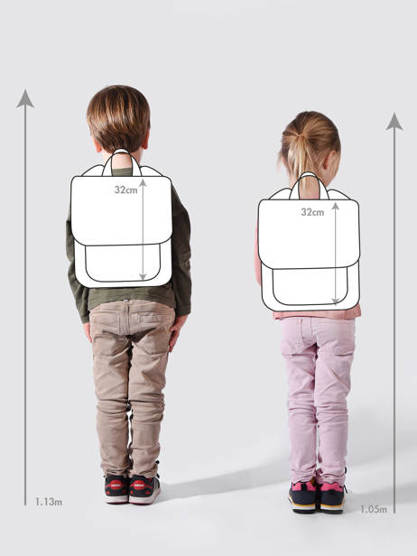 Sac à Dos 1 Compartiment Cameleon Vert vintage fantasy PBVGSD33 vue secondaire 1