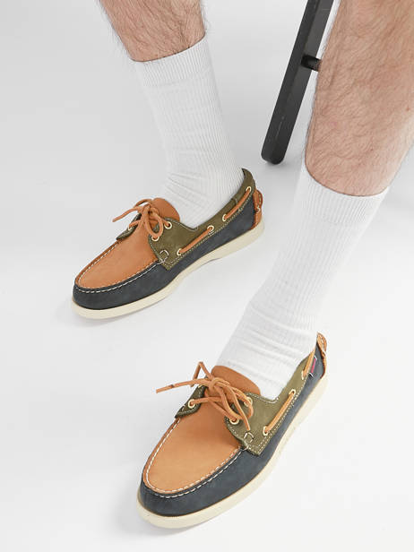 Chaussures Bateau En Cuir Sebago Multicolore men 7111M2W vue secondaire 1