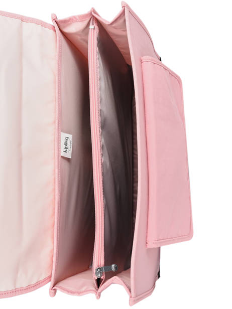 Satchel 2 Compartments Kipling Pink back to school 12074 other view 5